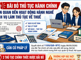 BÃI BỎ THỦ TỤC HÀNH CHÍNH LIÊN QUAN ĐẾN HOẠT ĐỘNG HÀNH NGHỀ