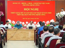 Phường Định Công dự kiến sắp xếp từ 69 xuống còn 35 tổ dân phố