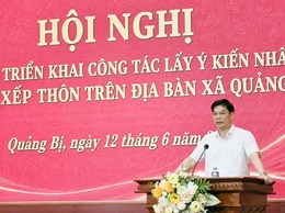 Đảng ủy xã Quảng Bị quán triệt, triển khai công tác lấy ý kiến Nhân dân về sắp xếp thôn trên địa bàn xã