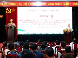 HỘI NGHỊ TRIỂN KHAI LẤY Ý KIẾN NHÂN DÂN VỀ ĐỀ ÁN SẮP XẾP THÔN, TỔ DÂN PHỐ TẠI XÃ DÂN HÒA