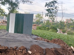 Thông báo yêu cầu khắc phục hậu quả, thu dọn và di chuyển đất đá, lều tôn trên diện tích ao công tại khu Ao Trên, TDP An Thắng