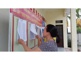 Ủy ban nhân dân xã Phú Nghĩa công khai Dự thảo phương án sắp xếp thôn, tổ chức lấy ý kiến Nhân dân