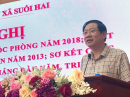 UBND xã Suối Hai sơ kết công tác quân sự, quốc phòng  6 tháng đầu năm 2026.
