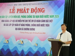 Sôi nổi Lễ phát động Toàn dân tập luyện môi bơi và phòng chống đuối nước năm 2026 tại xã Chương Dương