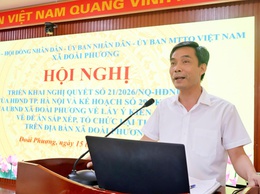 Xã Đoài Phương triển khai Nghị quyết số 21 của HĐND thành phố Hà Nội và kế hoạch lấy ý kiến Nhân dân về Đề án sắp xếp thôn