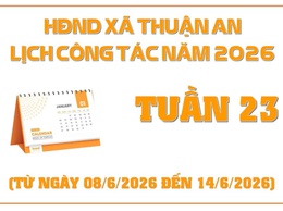 Lịch công tác tuần 23 của Thường trực HĐND xã