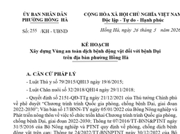 PHƯỜNG HỒNG HÀ TRIỂN KHAI XÂY DỰNG VÙNG AN TOÀN DỊCH BỆNH ĐỘNG VẬT ĐỐI VỚI BỆNH DẠI
