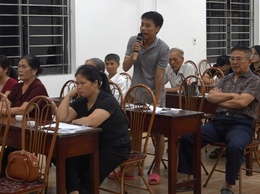 UBND xã Ô Diên tổ chức tuyên truyền tới người dân có đất bị thu hồi để thực hiện dự án Đường Tây Thăng Long chạy qua địa bàn xã Ô Diên