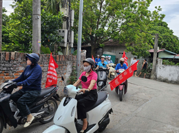 Tuyên truyền lưu động hưởng ứng ngày Asean phòng chống Sốt xuất huyết 15/6.