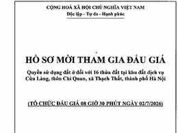 HỒ SƠ MỜI THAM GIA ĐẤU GIÁ