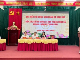 Đại biểu HĐND xã Hoài Đức khoá II, nhiệm kỳ 2026-2031 tiếp xúc cử tri trước Kỳ họp thứ 3