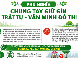 Phú Nghĩa chung tay giữ gìn trật tự - văn minh đô thị
