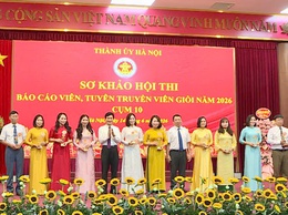 XÃ PHÚC THỌ XUẤT SẮC GIÀNH GIẢI NHẤT TẠI HỘI THI BÁO CÁO VIÊN, TUYÊN TRUYỀN VIÊN GIỎI CẤP THÀNH PHỐ NĂM 2026 - CỤM THI SỐ 10