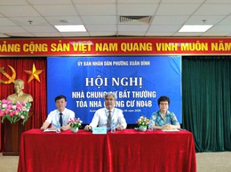 UBND phường Xuân Đỉnh tổ chức thành công Hội nghị bầu Ban quản trị tòa nhà chung cư N04B