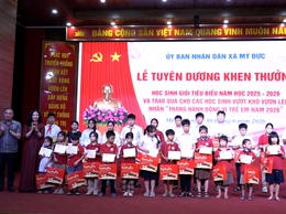 Mỹ Đức tuyên dương khen thưởng học sinh giỏi tiêu biểu năm học 2025 - 2026