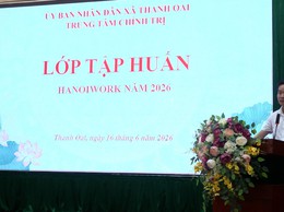 Xã Thanh Oai tập huấn sử dụng không gian làm việc số HanoiWork cho hơn 300 cán bộ, công chức, viên chức và người lao động