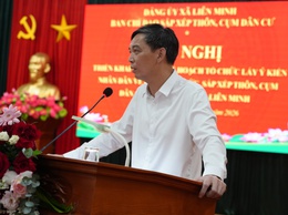 Hội nghị Ban Chỉ đạo lấy ý kiến nhân dân về Dự thảo Đề án sắp xếp thôn, cụm dân cư trên địa bàn xã