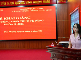 95 học viên tham dự lớp Bồi dưỡng nhận thức về Đảng Khóa II-2026