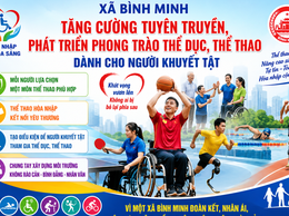 Xã Bình Minh tăng cường tuyên truyền, phát triển phong trào thể dục thể thao dành cho người khuyết tật