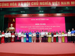Xã Thiên Lộc tổng kết Cuộc thi Chính luận bảo vệ nền tảng tư tưởng của Đảng và triển khai nhiệm vụ 6 tháng cuối năm 2026 của Ban công tác 35