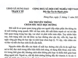 CHĂM SÓC MẮT HỌC ĐƯỜNG