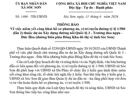 CÔNG KHAI PHƯƠNG ÁN, VỊ TRÍ TUYẾN ĐƯỜNG TỶ LỆ 1/500 (LẦN 2) DỰ ÁN XÂY DỰNG ĐƯỜNG NỐI QUỐC LỘ 3 - TRƯỜNG ĐUA NGỰA - ĐỨC HÒA