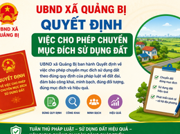 UBND xã Quảng Bị ban hành Quyết định về việc cho phép chuyển mục đích sử dụng đất tại thôn 2
