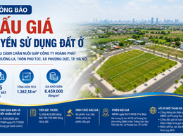 Công khai đấu giá 15 thửa đất tại thôn Đường La, Phú Túc, xã Phượng Dực