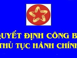 Quyết định về việc công bố thủ tục hành chính nội bộ
thuộc phạm vi quản lý của UBND xã Mỹ Đức