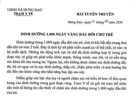 DINH DƯỠNG 1.000 NGÀY VÀNG ĐẦU ĐỜI CHO TRÉ