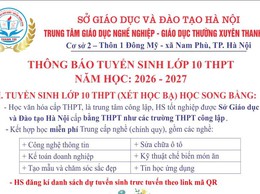 Trung tâm GDNN – GDTX Thanh Trì liên tục tuyển sinh