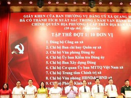 Xã Quang Minh vận hành hiệu quả bộ máy chính quyền địa phương hai cấp