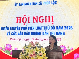 UBND xã Phúc Lộc tổ chức Hội nghị tuyên truyền, phổ biến Luật Thủ đô năm 2026 và các văn bản hướng dẫn thi hành