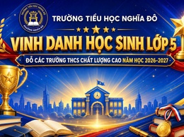 TIỂU HỌC NGHĨA ĐÔ VINH DANH HỌC SINH KHỐI 5 TRÚNG TUYỂN CÁC TRƯỜNG THCS CHẤT LƯỢNG CAO