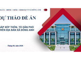 Xã Đông Anh công khai dự thảo Đề án sắp xếp thôn,
tổ dân phố và tổ chức lấy ý kiến Cử tri đại diện hộ gia đình trên địa bàn