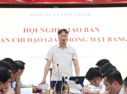 ĐẢNG ỦY XÃ VĨNH THANH TỔ CHỨC HỘI NGHỊ GIAO BAN BAN CHỈ ĐẠO GIẢI PHÓNG MẶT BẰNG CÁC DỰ ÁN TRỌNG ĐIỂM