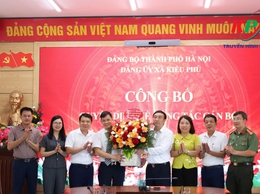 Đảng ủy xã Kiều Phú tổ chức Hội nghị công bố quyết định về công tác cán bộ