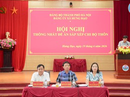 HỘI NGHỊ BAN CHẤP HÀNH ĐẢNG BỘ XÃ HƯNG ĐẠO MỞ RỘNG NHẰM THỐNG NHẤT ĐỀ ÁN SẮP XẾP CHI BỘ THÔN