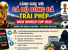 Cảnh giác với cá độ bóng đá trái phép mùa World Cup 2026