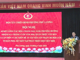 Hội Cựu chiến binh phường Phú Lương đẩy mạnh triển khai nhiệm vụ trọng tâm 6 tháng cuối năm 2026