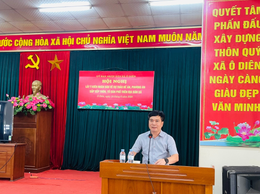 UBND xã Ô Diên tổ chức hội nghị lấy ý kiến Nhân dân về việc sắp xếp, sáp nhập thôn, tổ dân phố trên địa bàn xã