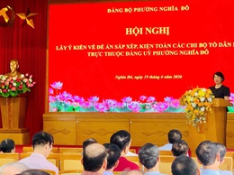 Nghĩa Đô lấy ý kiến hoàn thiện Đề án kiện toàn chi bộ tổ dân phố