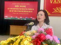 Lấy ý kiến Nhân dân về phương án sắp xếp thôn Liên Hồng