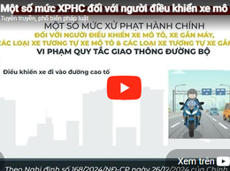 Một số mức xử phạt hành chính đối với người điều khiển xe mô tô, xe gắn máy, các loại xe tương tự xe mô tô và các loại xe tương tự xe gắn máy vi phạm quy tắc giao thông đường bộ