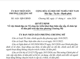 Chương Mỹ thành lập 7 Tổ công tác triển khai sắp xếp, tổ chức lại tổ dân phố