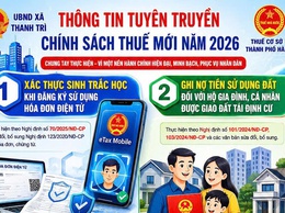 Thực hiện xác thực sinh trắc học đối với người đại diện theo pháp luật khi đăng ký sử dụng hóa đơn điện tử và chính sách ghi nợ tiền sử dụng đất đối với hộ gia đình, cá nhân được giao đất tái định cư