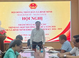 Ban Kinh tế - Ngân sách HĐND xã Bình Minh thẩm tra các nội dung trình Kỳ họp thường lệ giữa năm HĐND xã khóa XXIV