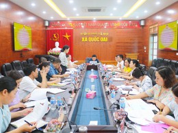 Đoàn khảo sát UB MTTQ Việt Nam Thành phố Hà Nội làm việc với UB MTTQ các xã về công tác vận động, quản lý và sử dụng các loại quỹ do UB MTTQ Thành phố triển khai năm 2026
