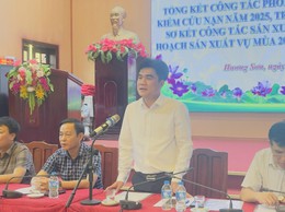 Hương Sơn: Chủ động từ sớm, từ xa trong phòng, chống thiên tai; thúc đẩy sản xuất nông nghiệp bền vững
