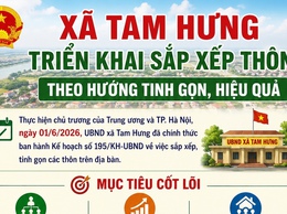 Xã Tam Hưng triển khai sắp xếp thôn theo hướng tinh gọn, hiệu quả phù hợp thực tiễn